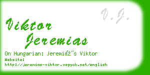 viktor jeremias business card